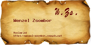 Wenzel Zsombor névjegykártya
